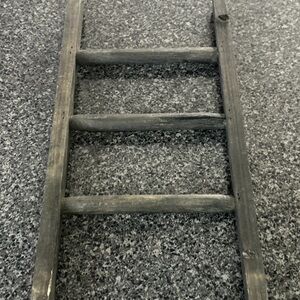 Rustic Gray Wooden Ladder Shelf